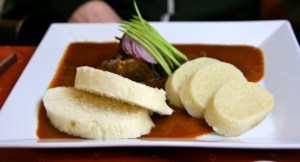 Czech Goulash Prague, potato dumplings