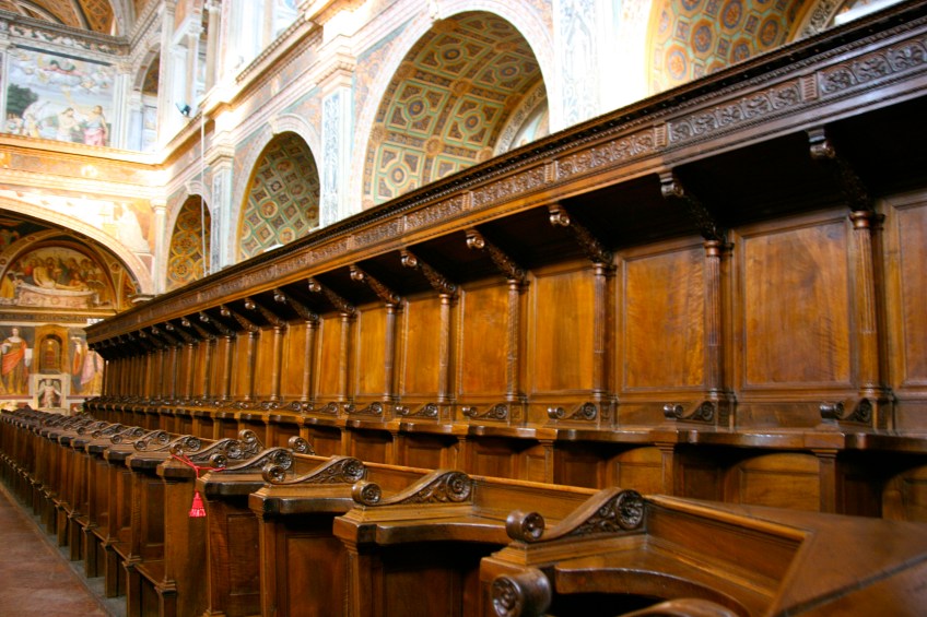Pews, Church of San Maurizio al Monastero Maggiore, Milan, Italy