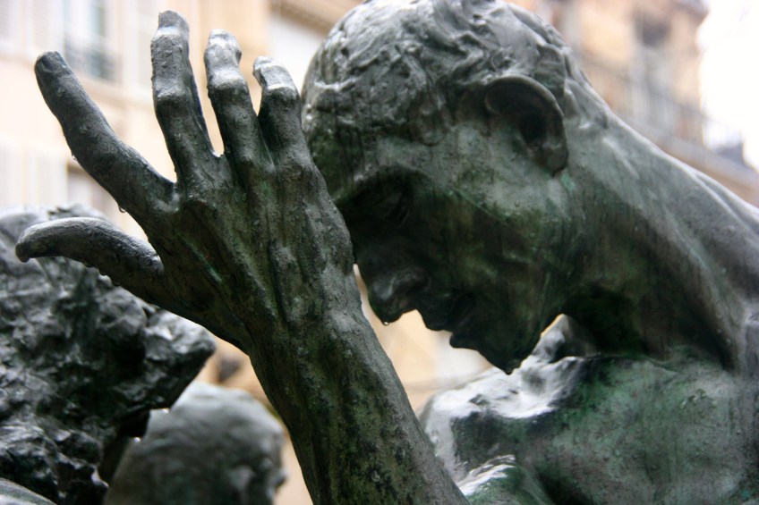 Paris Rodin Face Rain